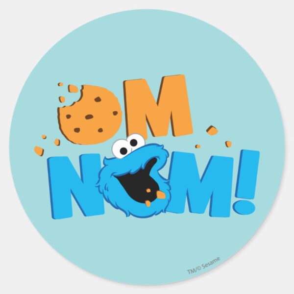 Nom_Nom_Cookie_Classic_Round_Sticker_1 Nom Nom Cookie Classic Round Sticker