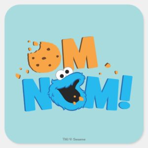 Nom Nom Cookie Square Sticker