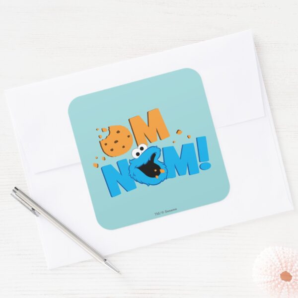 Nom_Nom_Cookie_Square_Sticker_3 Nom Nom Cookie Square Sticker