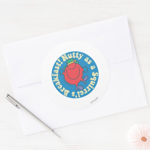 Nutty_as_a_Squirrel's_Breakfast!_Classic_Round_Sticker_3 Nutty As A Squirrels Breakfast Classic Round Sticker