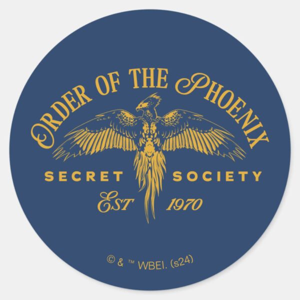 ORDER_OF_THE_PHOENIX_Secret_Society_Graphic_Classic_Round_Sticker_1 ORDER OF THE PHOENIX Secret Society Graphic Classic Round Sticker