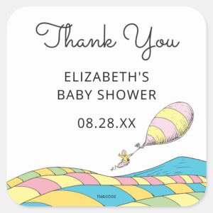 Oh Baby The Places Youll Go Shower Thank You S Square Sticker