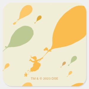 Oh The Places Youll Go Balloon Outline Pattern Square Sticker