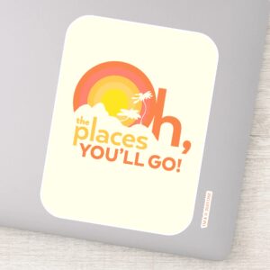 Oh The Places Youll Go Landscape Typography Sticker