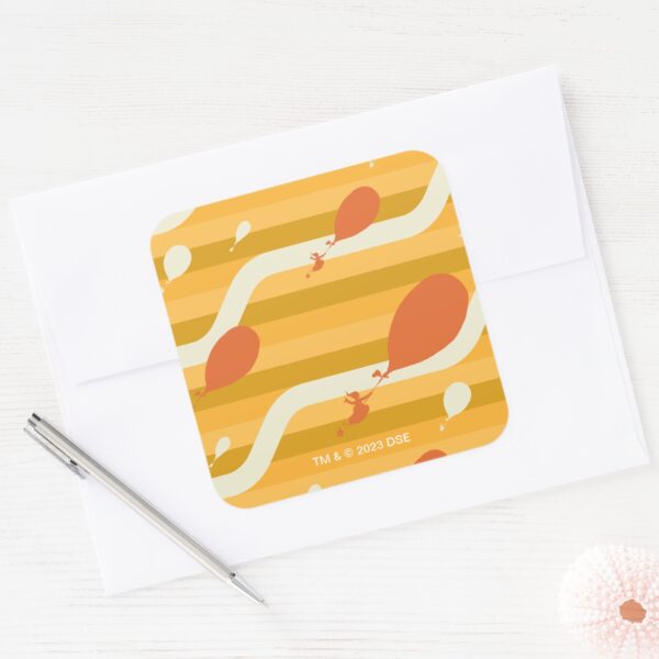 Oh,_The_Places_You'll_Go!_Retro_Balloon_Pattern_Square_Sticker_3 Oh The Places Youll Go Retro Balloon Pattern Square Sticker