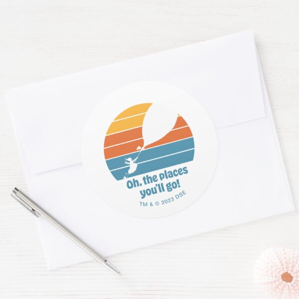 Oh,_The_Places_You'll_Go!_Retro_Sunset_Classic_Round_Sticker_3 Oh The Places Youll Go Retro Sunset Classic Round Sticker