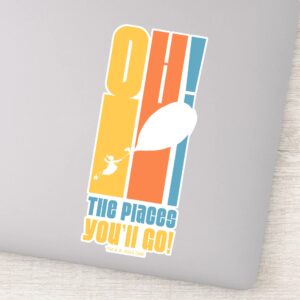 Oh The Places Youll Go Tall Retro Typography Sticker