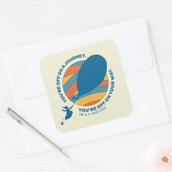 Oh,_The_Places_You'll_Go!__You're_Off_On_Your_Way__Square_Sticker_3 Oh The Places Youll Go Youre Off On Your Way Square Sticker