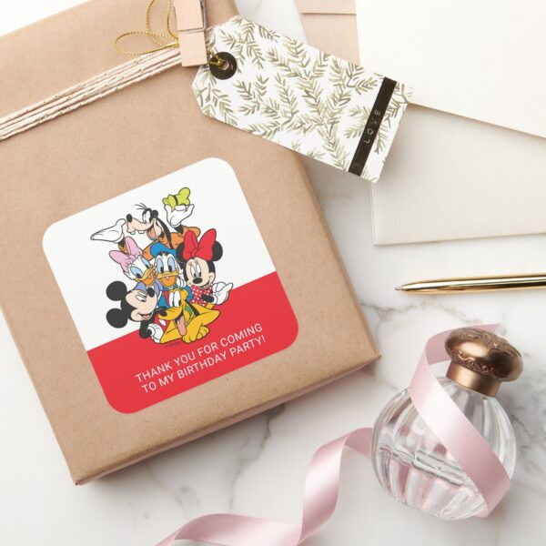 Oh,_Toodles___Mickey_&_Friends_Birthday_Thank_You_Square_Sticker_6 Oh Toodles Mickey Friends Birthday Thank You Square Sticker