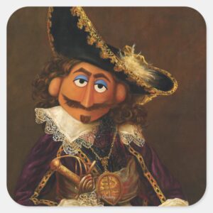 Oil Painting Square Sticker