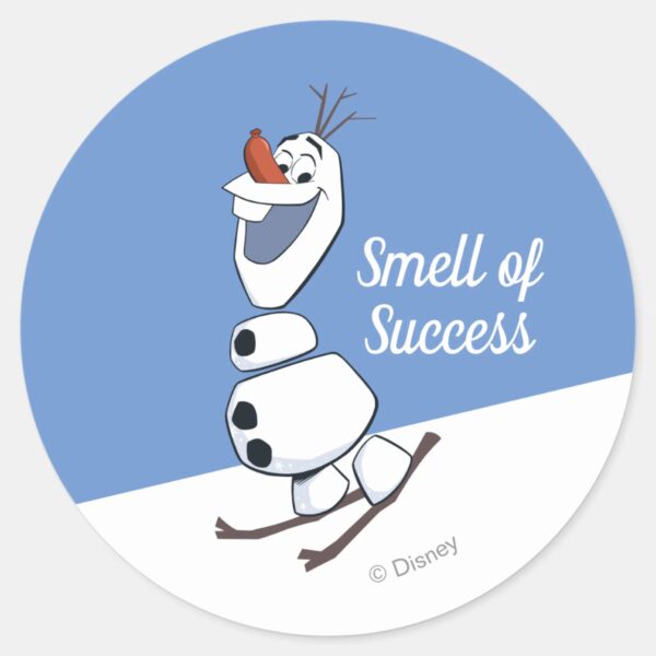 Olaf_Skiing_Classic_Round_Sticker_1 Olaf Skiing Classic Round Sticker