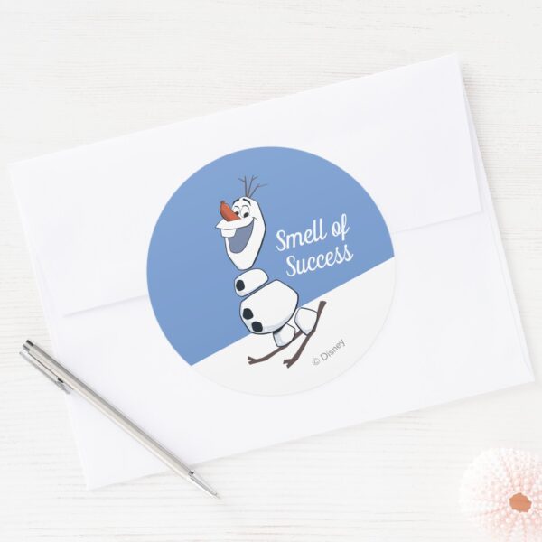 Olaf_Skiing_Classic_Round_Sticker_3 Olaf Skiing Classic Round Sticker
