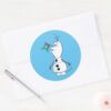 Olaf_With_Flag_Nose_Classic_Round_Sticker_3 Olaf With Flag Nose Classic Round Sticker