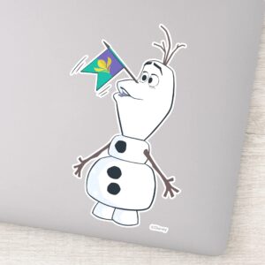 Olaf With Flag Nose Sticker