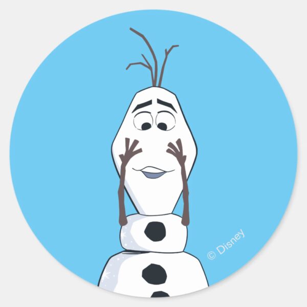 Olaf_With_No_Nose_Classic_Round_Sticker_1 Olaf With No Nose Classic Round Sticker