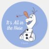 Olaf_With_Paddle_Ball_Nose_Classic_Round_Sticker_1 Olaf With Paddle Ball Nose Classic Round Sticker