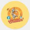 Olaf___Chillin'_in_Orange_Circle_Classic_Round_Sticker_1 Olaf Chillin In Orange Circle Classic Round Sticker
