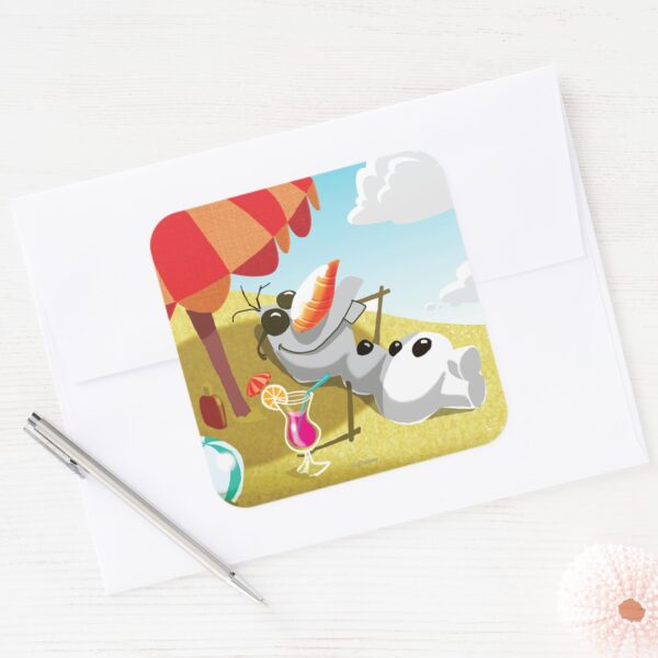 Olaf___Chillin'_in_the_Sunshine_Square_Sticker_3 Olaf Chillin In The Sunshine Square Sticker