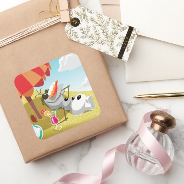 Olaf___Chillin'_in_the_Sunshine_Square_Sticker_5 Olaf Chillin In The Sunshine Square Sticker