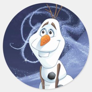 Olaf Cool Little Hero Classic Round Sticker