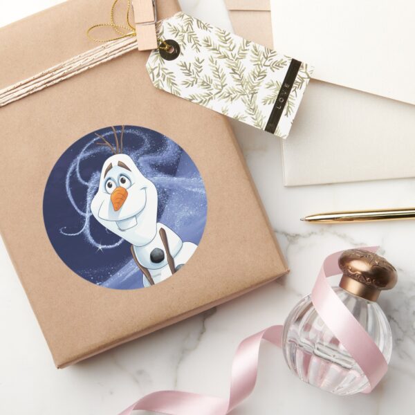 Olaf___Cool_Little_Hero_Classic_Round_Sticker_5 Olaf Cool Little Hero Classic Round Sticker