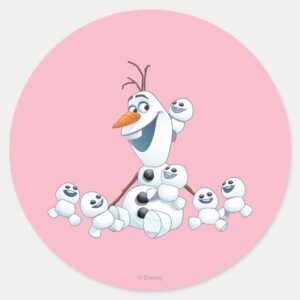 Olaf___Gift_of_Love_Classic_Round_Sticker_1 Olaf Gift Of Love Classic Round Sticker