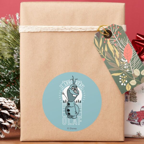 Olaf___I_Love_Heat_Classic_Round_Sticker_5 Olaf I Love Heat Classic Round Sticker