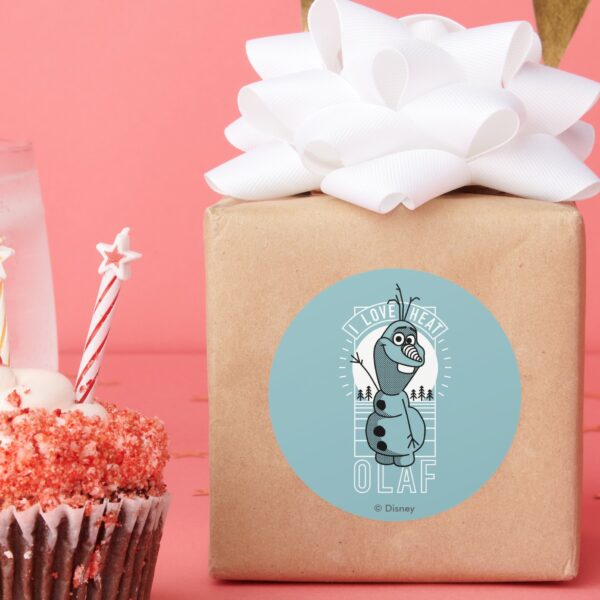 Olaf___I_Love_Heat_Classic_Round_Sticker_6 Olaf I Love Heat Classic Round Sticker