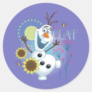 Olaf___It's_a_Perfect_Day_Classic_Round_Sticker_1 Olaf Its A Perfect Day Classic Round Sticker