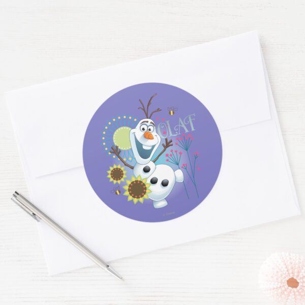 Olaf___It's_a_Perfect_Day_Classic_Round_Sticker_3 Olaf Its A Perfect Day Classic Round Sticker