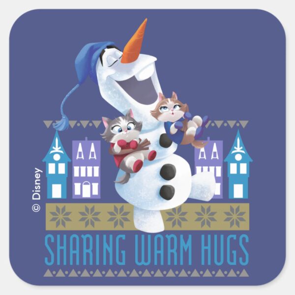 Olaf___Sharing_Warm_Hugs_Square_Sticker_1 Olaf Sharing Warm Hugs Square Sticker