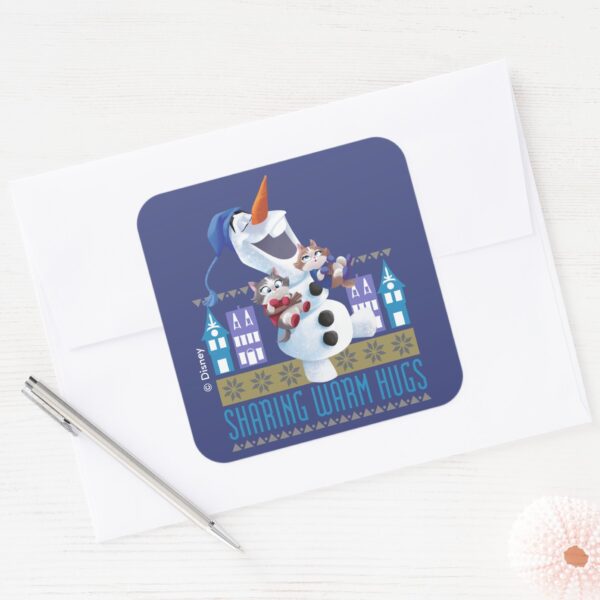 Olaf___Sharing_Warm_Hugs_Square_Sticker_3 Olaf Sharing Warm Hugs Square Sticker