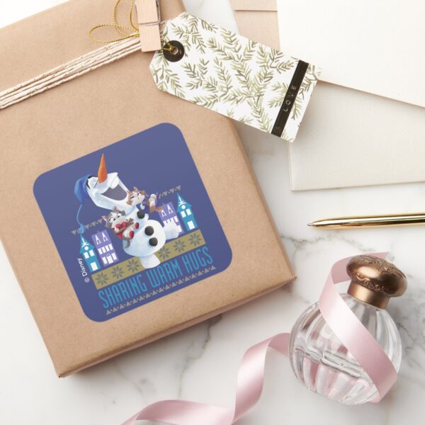 Olaf___Sharing_Warm_Hugs_Square_Sticker_5 Olaf Sharing Warm Hugs Square Sticker