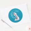 Olaf___Wave_of_Snowflakes_Classic_Round_Sticker_3 Olaf Wave Of Snowflakes Classic Round Sticker
