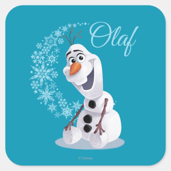 Olaf___Wave_of_Snowflakes_Square_Sticker_1 Olaf Wave Of Snowflakes Square Sticker