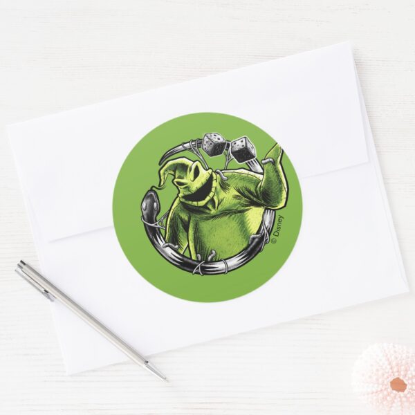 Oogie_Boogie___Serpent_&_Dice_Classic_Round_Sticker_3 Oogie Boogie Serpent Dice Classic Round Sticker