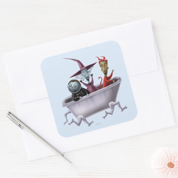 Oogie's_Boys___Lock,_Shock_&_Barrel_in_Bathtub_Square_Sticker_3 Oogies Boys Lock Shock Barrel In Bathtub Square Sticker