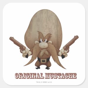 Original Mustache Square Sticker