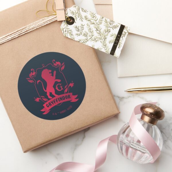 Ornate GRYFFINDOR™ House Crest Classic Round Sticker