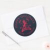 Ornate_GRYFFINDOR™_House_Crest___Happy_Holidays_Classic_Round_Sticker_3 Ornate GRYFFINDOR™ House Crest Happy Holidays Classic Round Sticker