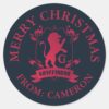 Ornate_GRYFFINDOR™_House_Crest___Merry_Christmas_Classic_Round_Sticker_1 Ornate GRYFFINDOR™ House Crest Merry Christmas Classic Round Sticker