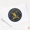 Ornate HUFFLEPUFF™ House Crest Happy Birthday Classic Round Sticker