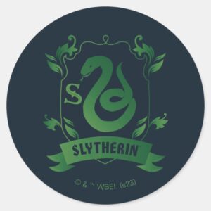 Ornate_SLYTHERIN™_House_Crest_Classic_Round_Sticker_1 Ornate SLYTHERIN™ House Crest Classic Round Sticker