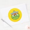 Oscar Angry Face Classic Round Sticker