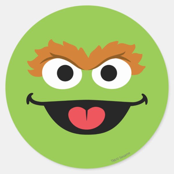 Oscar Face Art Classic Round Sticker