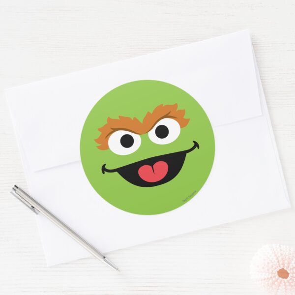 Oscar Face Art Classic Round Sticker