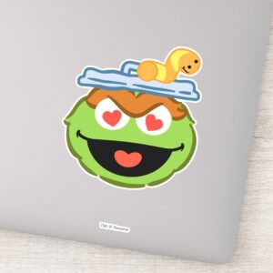 Oscar Smiling Face With Heart Shaped Eyes Sticker