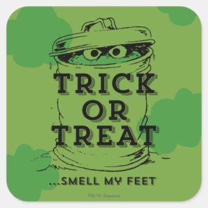 Oscar The Grouch Smell My Feet Square Sticker