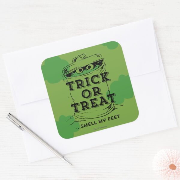 Oscar_the_Grouch_-_Smell_my_Feet_Square_Sticker_3 Oscar The Grouch Smell My Feet Square Sticker