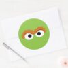 Oscar_the_Grouch_Big_Face_Classic_Round_Sticker_3 Oscar The Grouch Big Face Classic Round Sticker